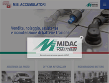 Tablet Screenshot of mbaccumulatori.com